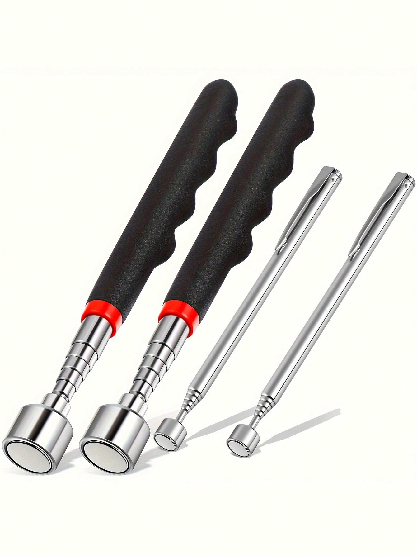 Fishing Rod Telescopic - เครื่องมือแม่เหล็กแบบยืดหดได้สำหรับพื้นที่ที่เข้าถึงยาก แท่งดูดแม่เหล็กแบบยืดหดได้พร้อมไฟ LED เครื่องมือหยิบโลหะ DIY แท่งดูดแม่เหล็กแรงสูง