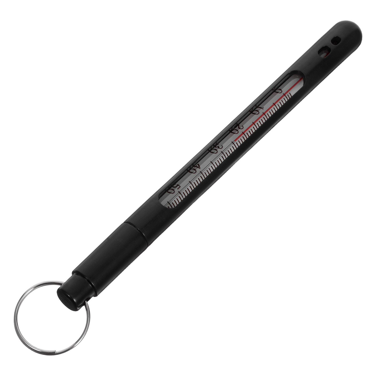 Fishing Rod Fly - เครื่องวัดอุณหภูมิสำหรับตกปลา เครื่องวัดอุณหภูมิน้ำกลางแจ้ง วัสดุ ABS เซ็นเซอร์ความแม่นยำสูง พร้อมห่วงแขวน