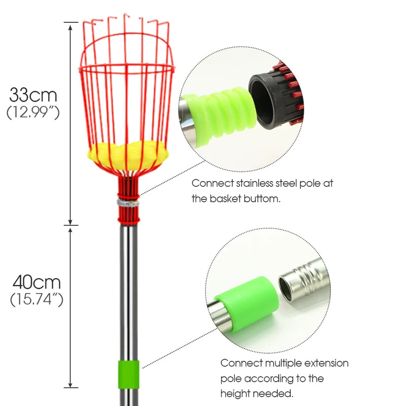 ไม้เก็บผลไม้สแตนเลสแบบยืดหดได้ - Fishing Rod Telescopic บทวิจารณ์และราคา