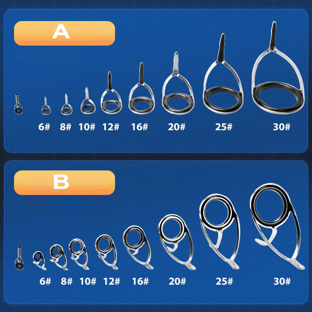 9ชิ้นชิ้นชิ้นชิ้นเบ็ดตกปลาไกด์ - Fishing Rod Tip Replacement บทวิจารณ์และราคา